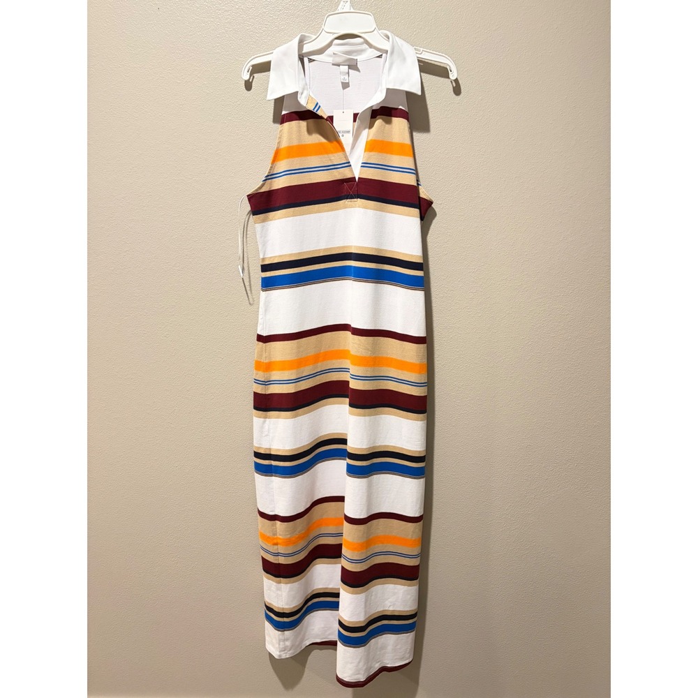 Rosie Assoulin x Target Striped Sleeveless Polo Midi Dress Multi Color Medium